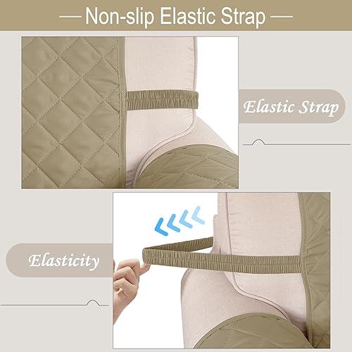 Miniatura 6 de Luxshare Home Reversible Loveseat Sofa Covers Couch Cover Furniture Protector(Loveseat,CamelBeige)