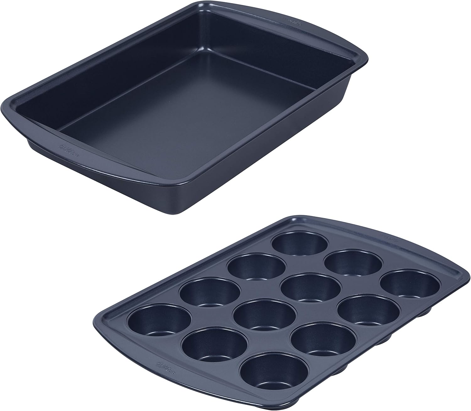 Wilton Non-Stick Diamond-Infused Navy Blue Baking Set, 7-Piece: Home & Kitchen