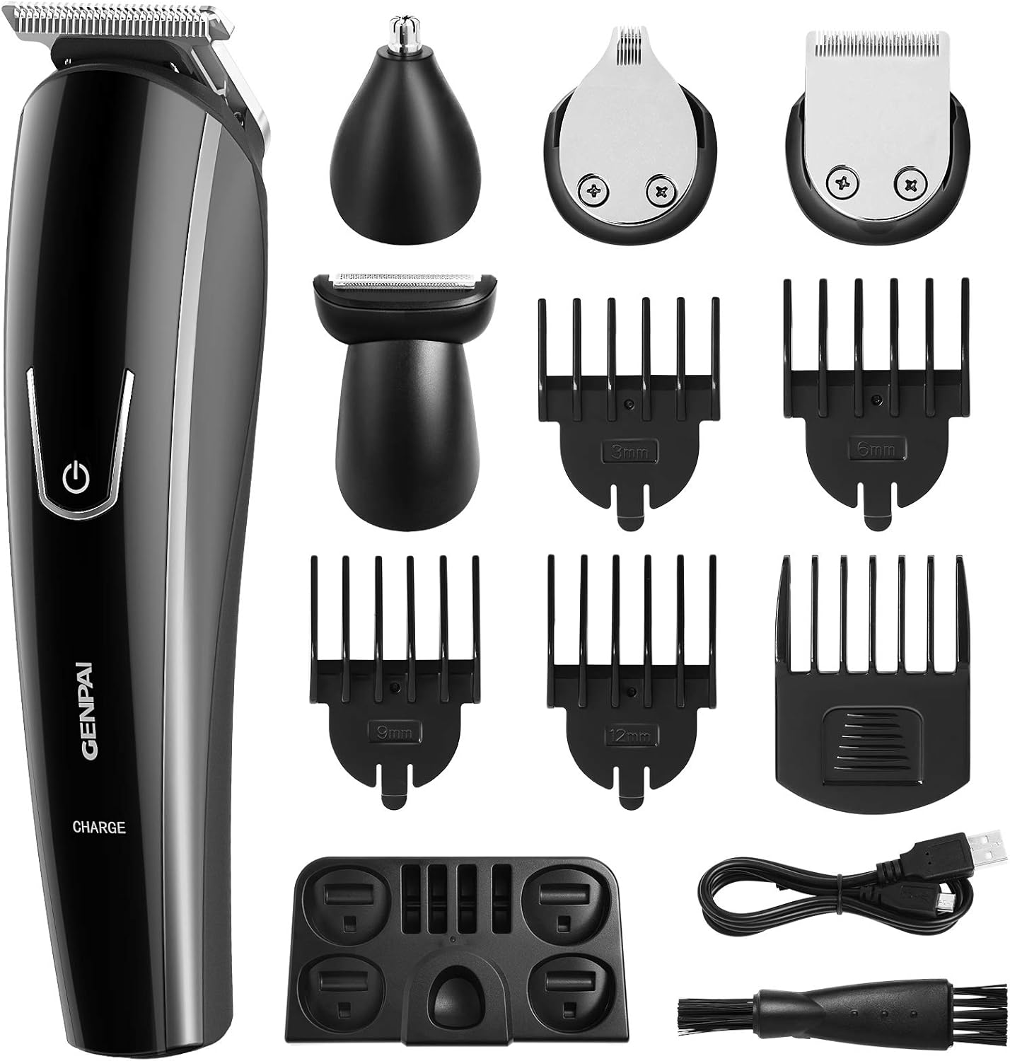 HOMEVER Beard Trimmer, 5 in 1 Cordless Hair Trimmer for Men