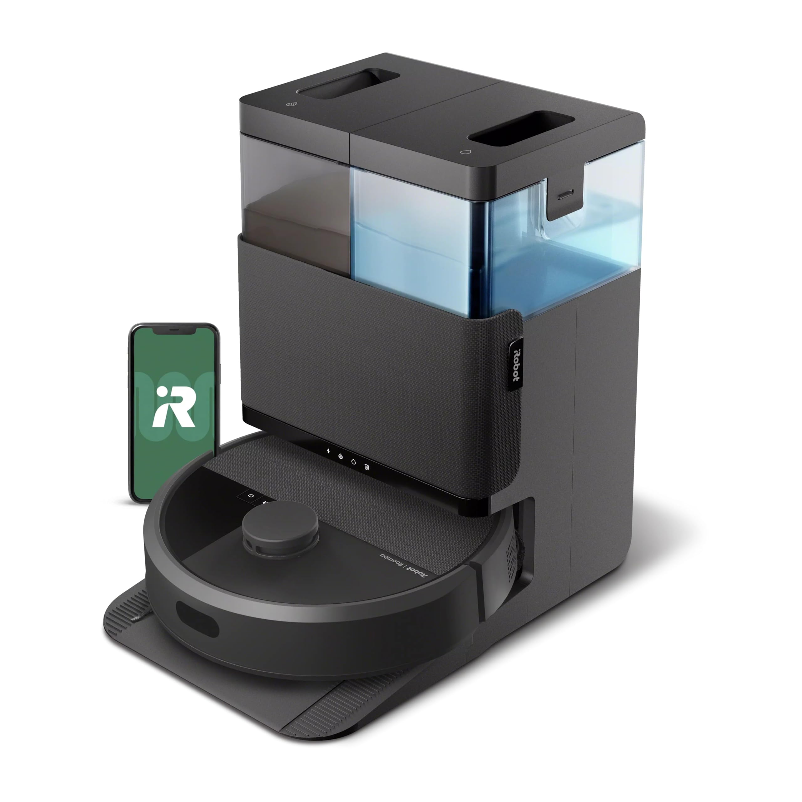 irobot roomba plus 405 g181 combo robot vacuum amp mop with autowash dock - amazon exclusive dual spinning mop pads self-empties for 75 days intense suction pad washing amp drying pad-lift lidar