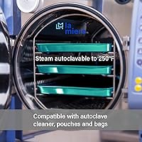 Vista 3 de LA MIERE Bandeja dividida para instrumentos dentales, bandeja de configuración dividida autoclavable, bandeja dividida separada B-Lok, tamaño B