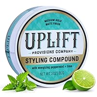Vista 1 de Uplift Provisions Company Compuesto de peinado – Pomada de arcilla para el cabello con un acabado natural mate y fijación media – Arcilla de peinado