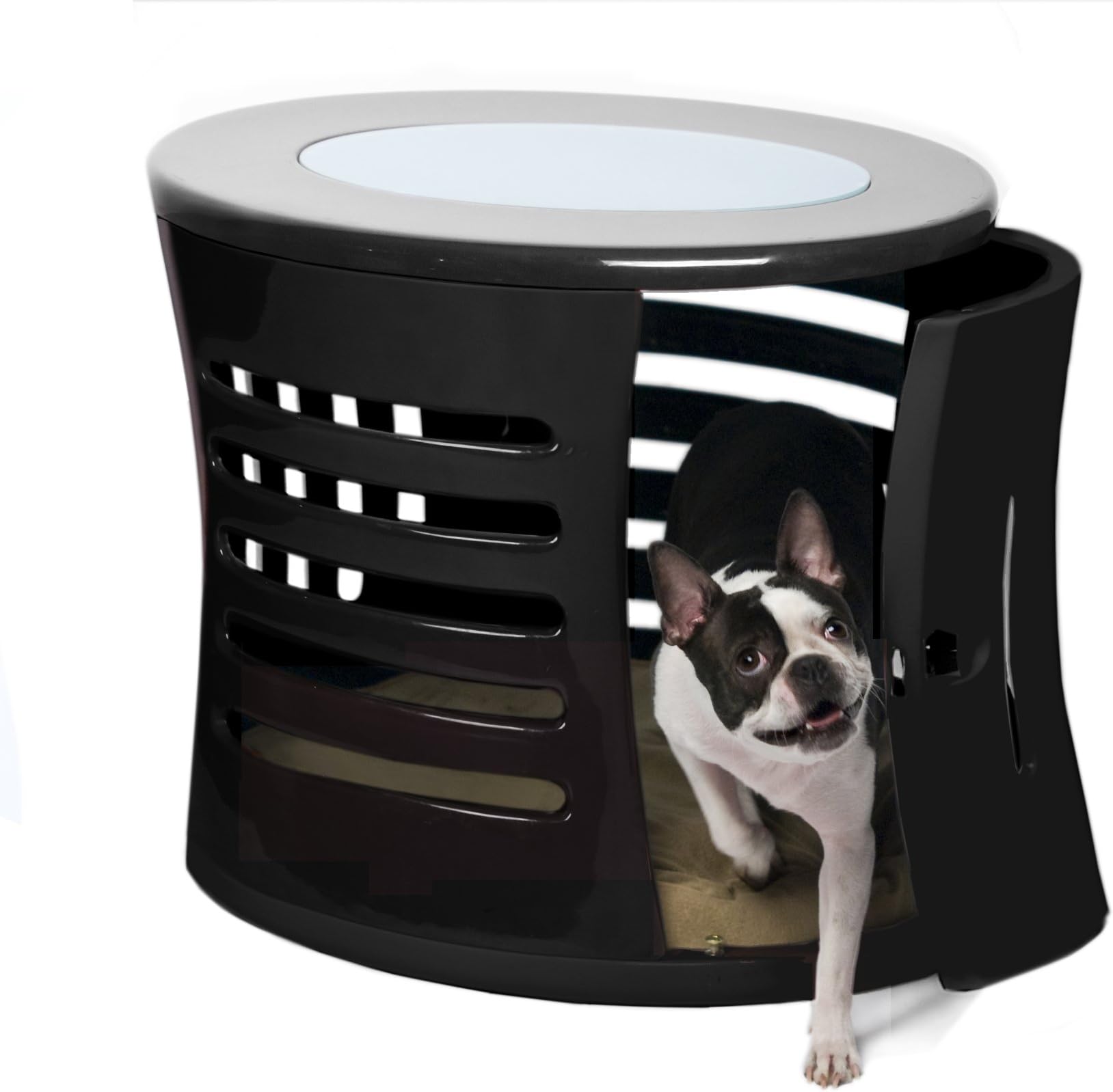 ZenHaus Indoor Dog House and End Table, Black, Small