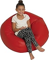 Vista 19 de Children's Factory Puf redondo de 26 pulgadas, puf con funda resistente al agua para niños, asiento flexible para aula primaria, fácil de limpiar