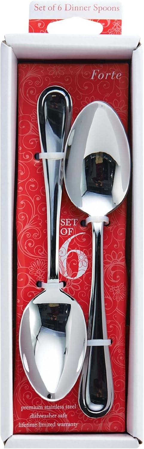 International Silver Forte Stainless Steel Dinner Spoon, Set of 6
