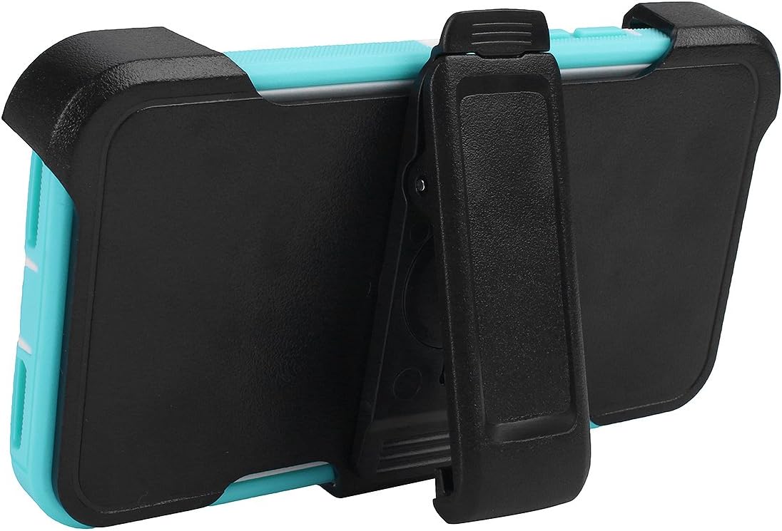 iPhone 8 Plus/7 Plus Case, AICase [Heavy Duty] [Full Body] Tough 4 in 1 Rugged Shockproof Cover with Built-in Screen Protector for Apple iPhone 8 Plus/7 Plus (White/Light Blue+Belt Clip)