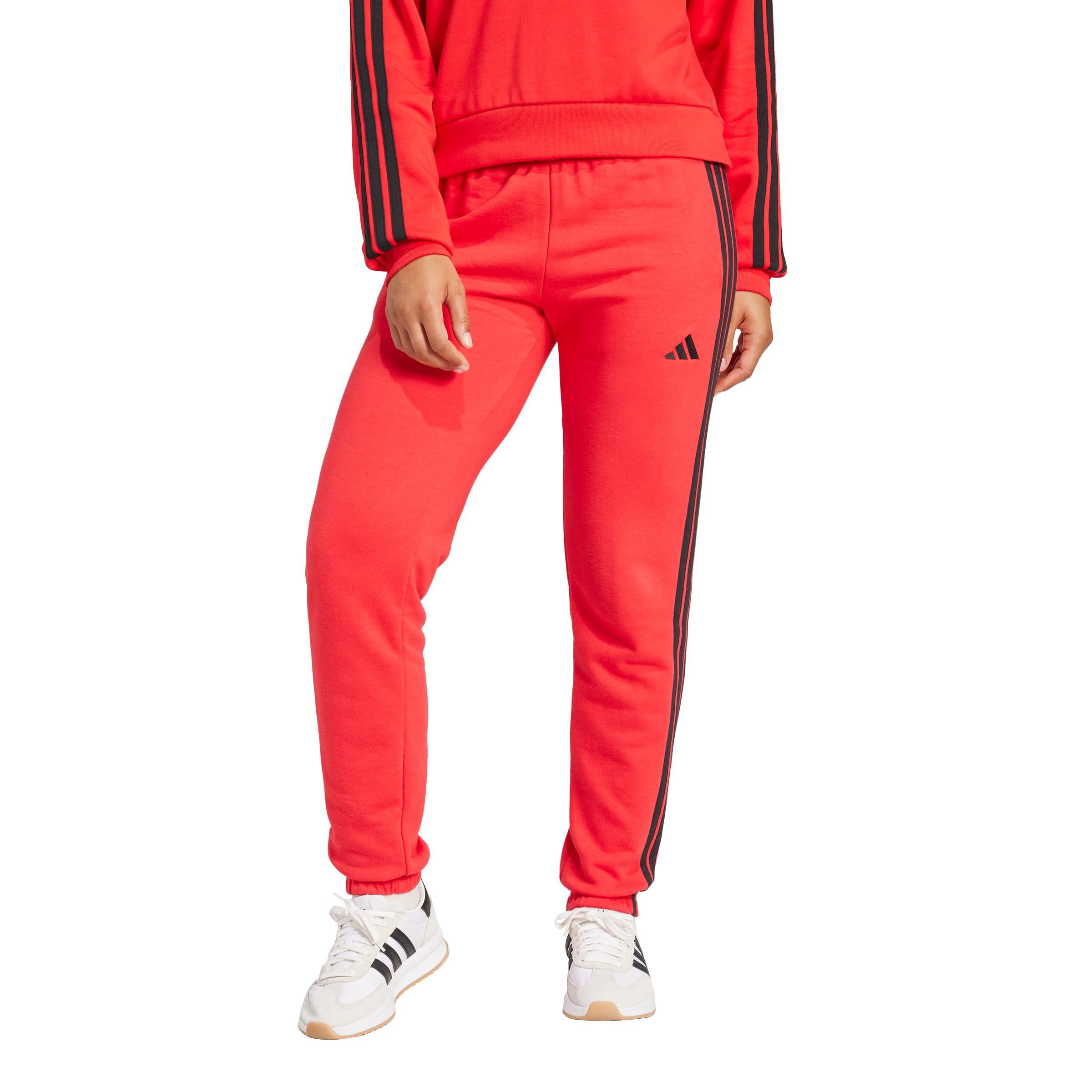 adidas Women's Essentials 3-Stripes French Terry Cuffed Pants