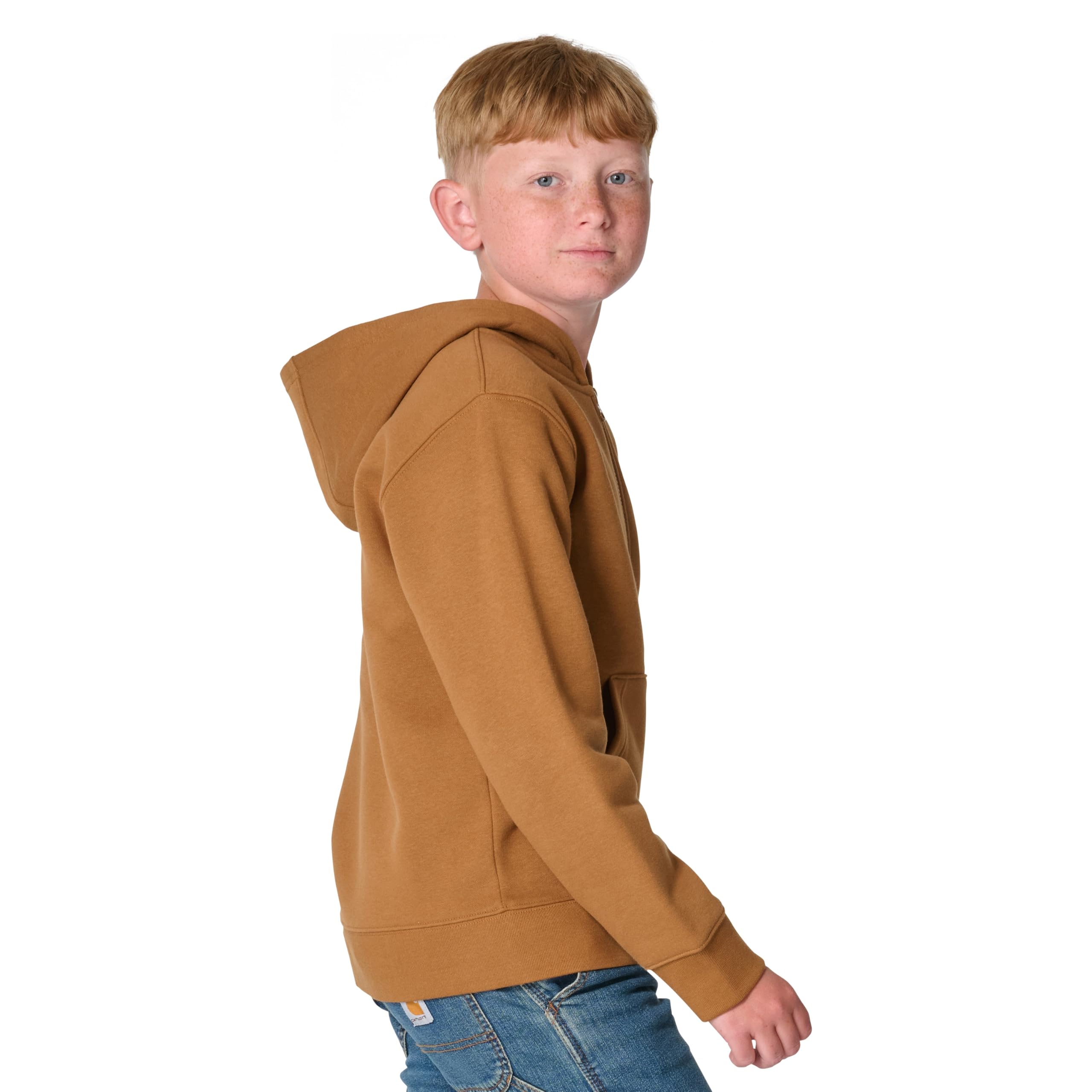 Carhartt Long-Sleeve Full-Zip Hooded Sweatshirt Hoodie Felpa con Cappuccio Bambino