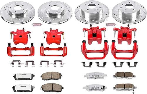Miniatura 2 de Power Stop KC2710-26 Kit de freno delantero y trasero Z26 Street Warrior Infiniti Nissan para Infiniti G35 2003-2005, Nissan 350Z 2003-2005