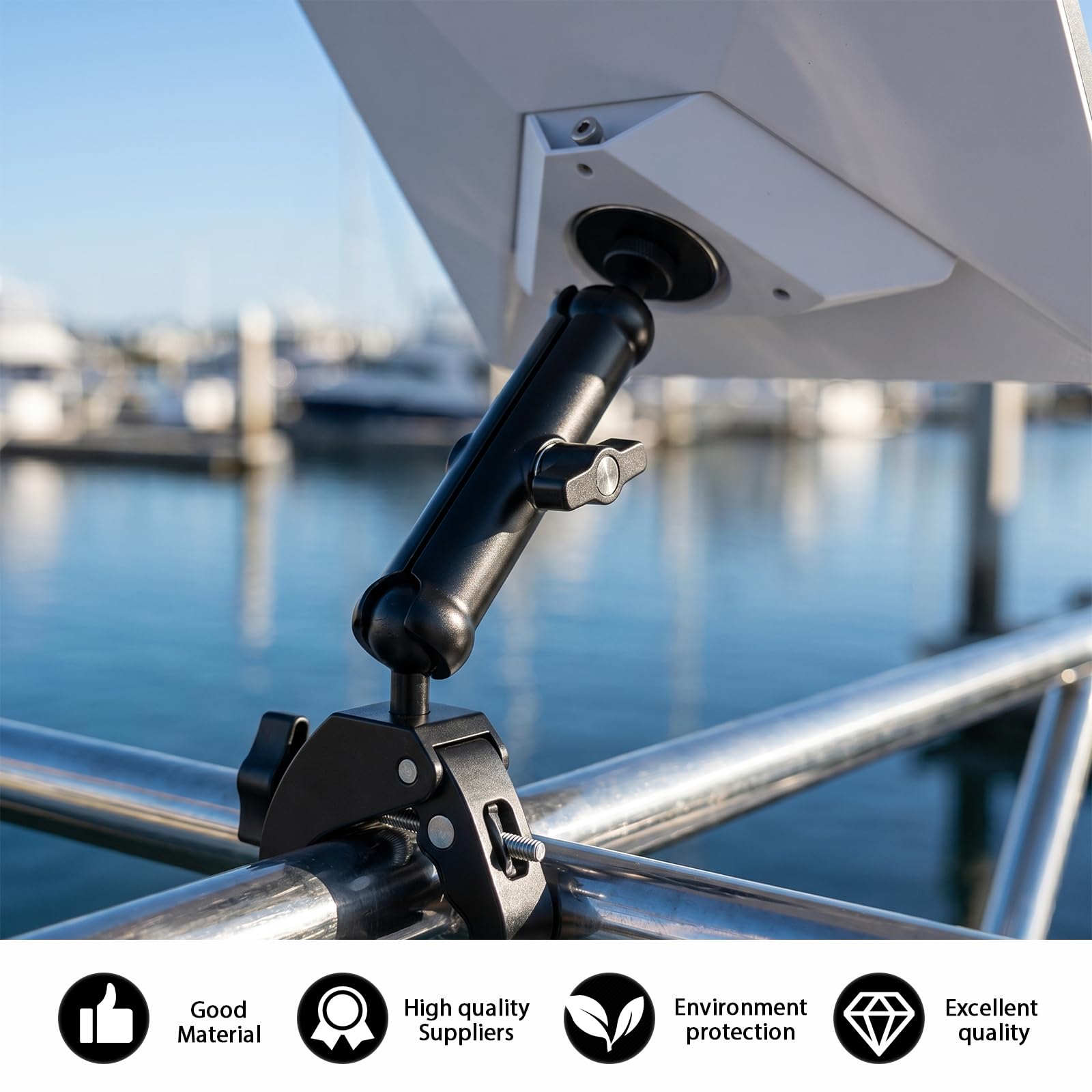 Starlink 2025 - Mini supporto per treppiede, asta in alluminio, con filettatura da 1/4" "-20 e 3/8" "-16, supporto portatile regolabile a 360°, Starlink Mini accessori per campeggio, balcone, camper