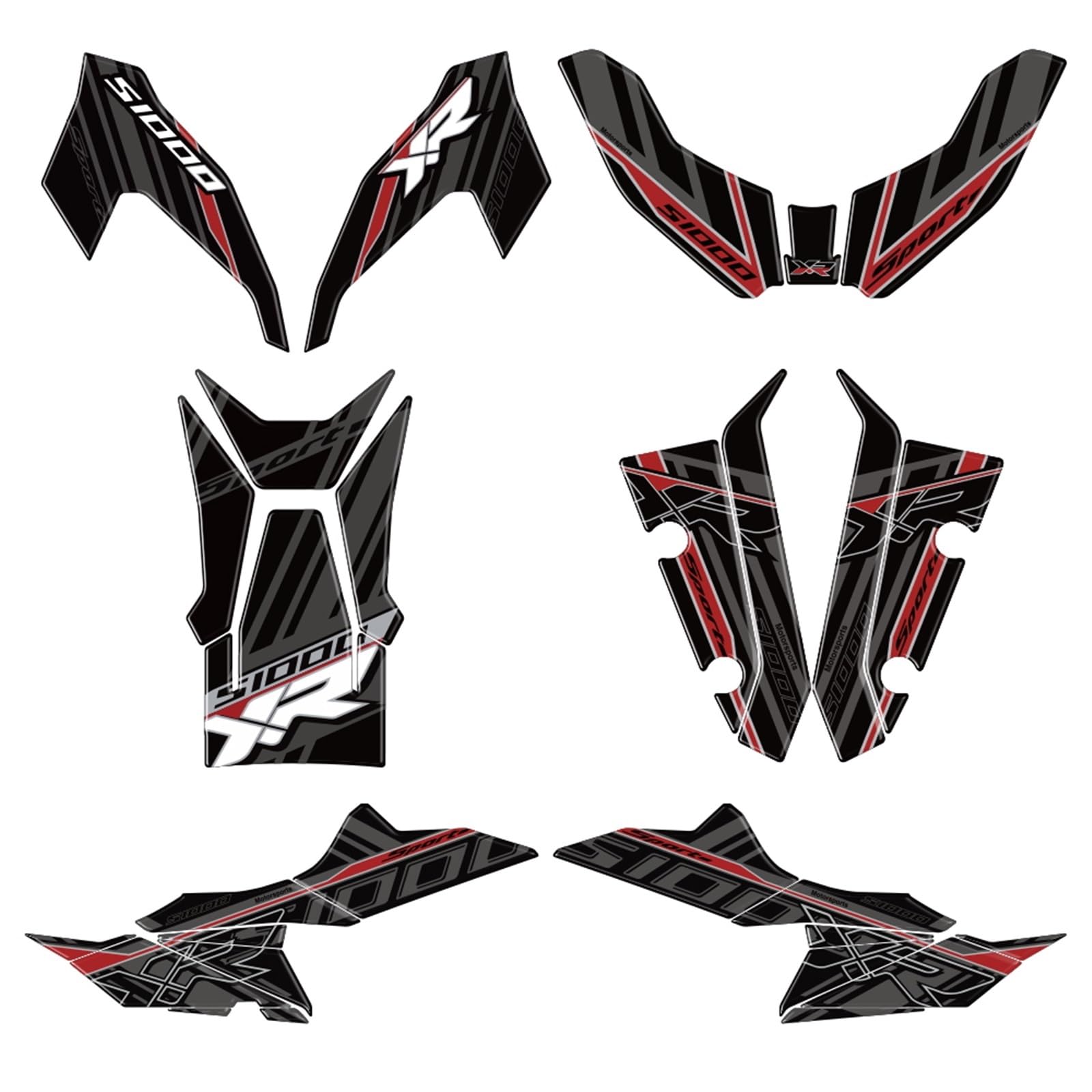 Für BMW S1000XR S 1000 XR 2024 2025 Motorrad-3D-Gel-Schutzsystem, Vollständiges Verkleidungsaufkleber-Schutzset