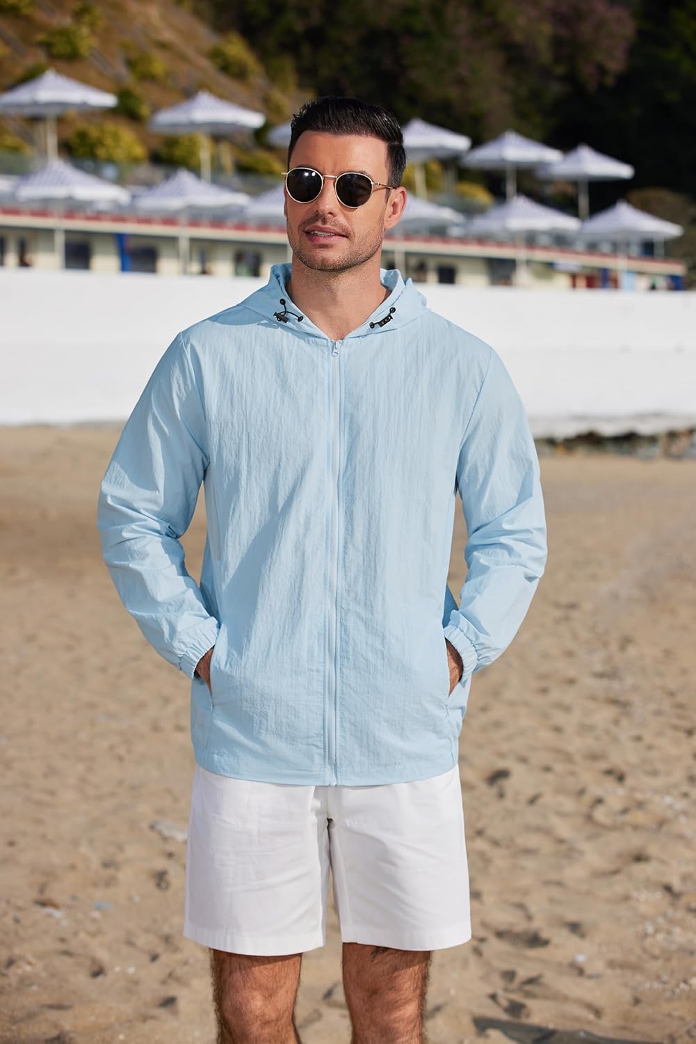 COOFANDY Men's UPF 50+ Sun Protection Hoodie Jacket Full Zip Light Long Sleeve Performance Fishing Shirts Hiking Outdoor - Image 8