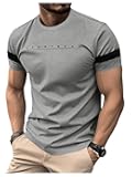 Men's Graphic Tees Crew Neck Letter Print Tee Tops Muscle T Shirts