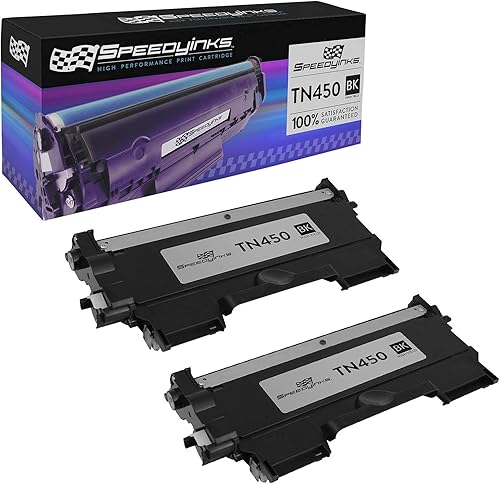 SPEEDYINKS Cartucho de tóner compatible de repuesto para Brother TN450 TN420 de alto rendimiento (negro, paquete de 2) compatible con MFC 7360N