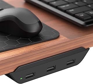 USB Multi Port Desktop Power Station QC3.0 Powered USB Hub Fast Charging 3 Port Desk Mounted Multi Charger (QuickCharge 3.0) Desktop Power Station - Compatible with All LG and Samsung Models (36W)