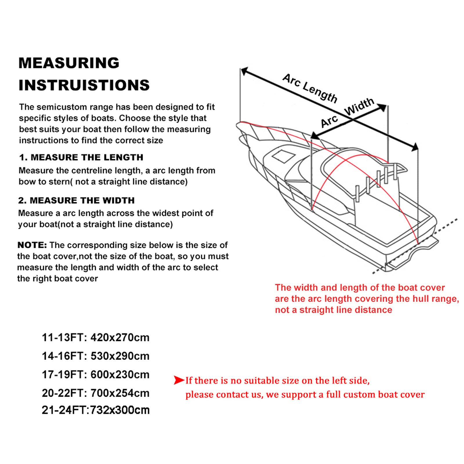 LDIW Copertura della Barca Rimorchiabile 300D Coperture Barche Tessuto Oxford per Resistente Resistente Telo Copribarca Impermeabile all Season Marine Dispositivo di Protezione,Nero,11to13ft
