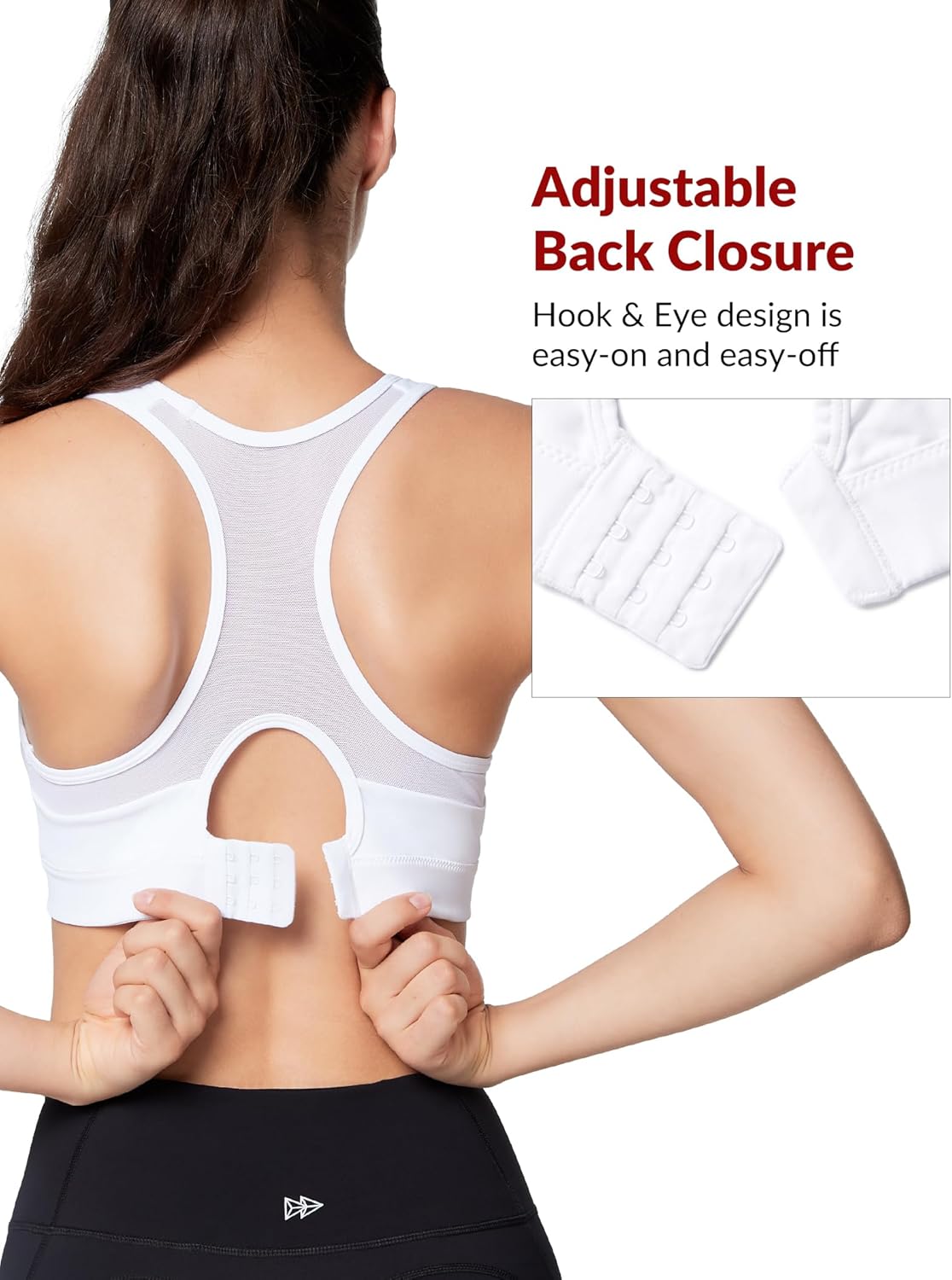 Yvette Plus Size Sports Bras for Women Comfortable Racerback Supporttive Sports Bra Medium Impact Wireless - Image 4