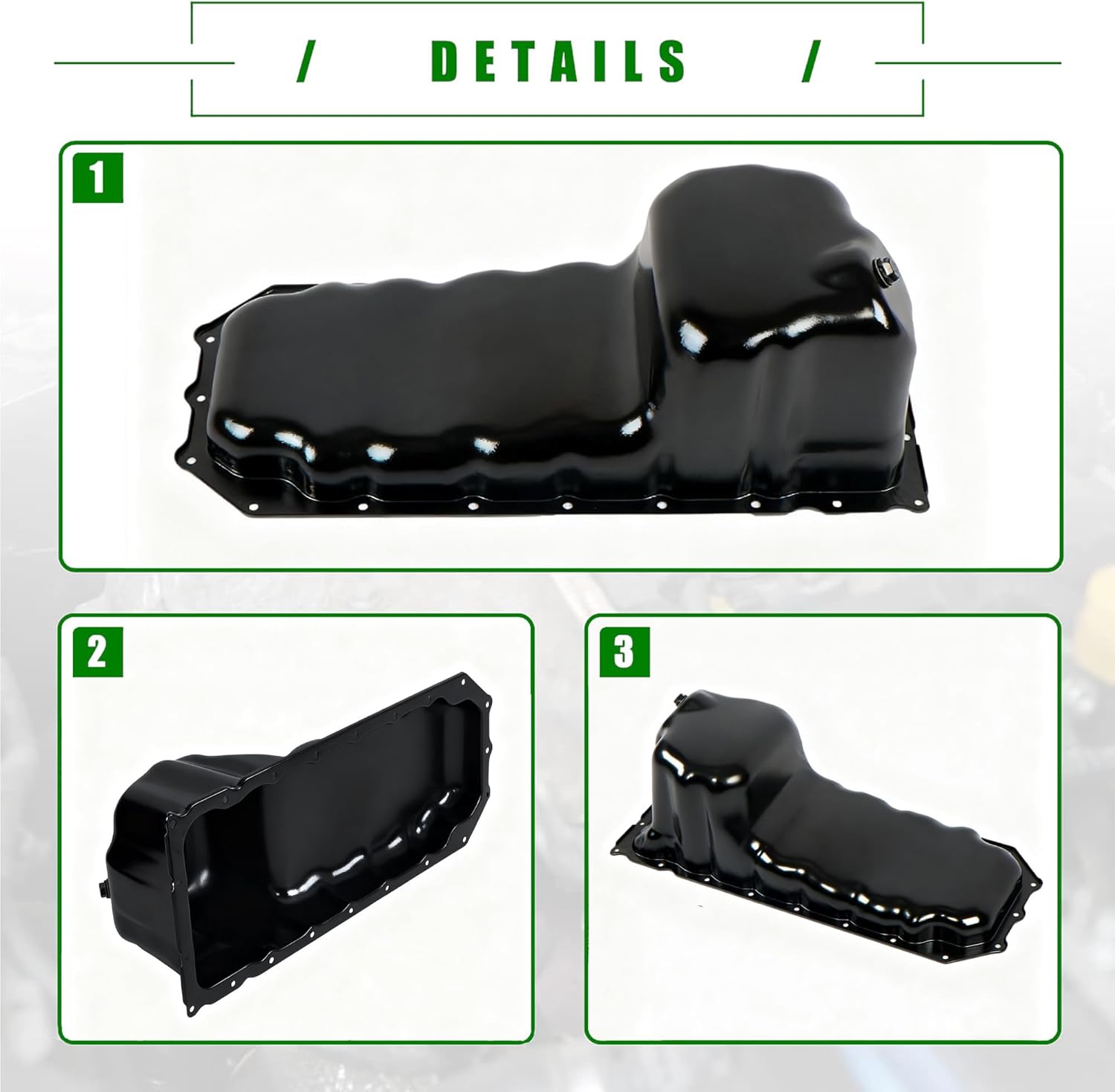 PartsFlow Engine Oil Pan Sump Compatible with Dodge Ram 1500 2500 3500 2003-2010, Ram 1500 2500 3500 4500 5500 2011-2024, Jeep Wagoneer Grand Wagoneer 2022-2023 and Wrangler 2022-2025