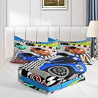 Vista 367 de Axolotl Kid Comforter Set Twin Size,Racing Car Bedding Set for Boys Girls Teen Kids Children Racing Gifts,Race Cars Quilt Bed Set with 1 Comforter 2