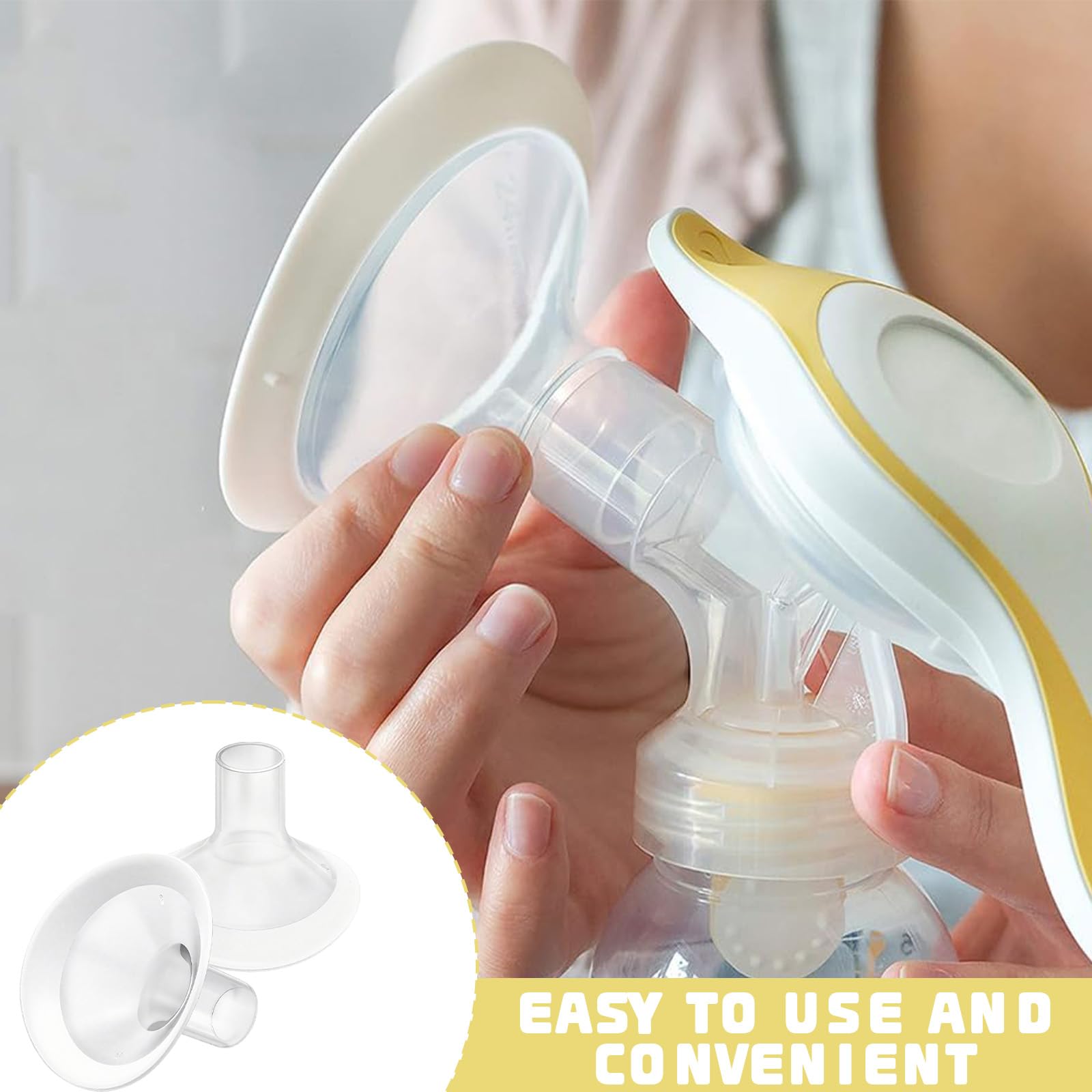 2 szt. miseczek na piersi 27 mm owalne silikonowe miękkie laktator akcesoria do laktatora dla Medela PersonalFit Freestyle Maxflow Freestyle Flex Swing Maxi Connector Lansinoh Signature Pro
