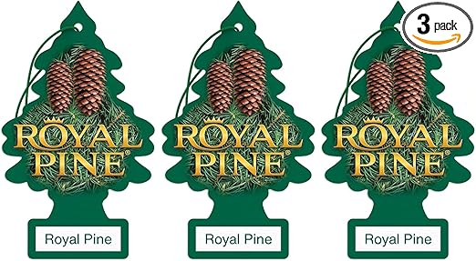 LITTLE TREES Car Air Freshener | Hanging Paper Tree for Home or Car | Royal Pine | 3 Pack