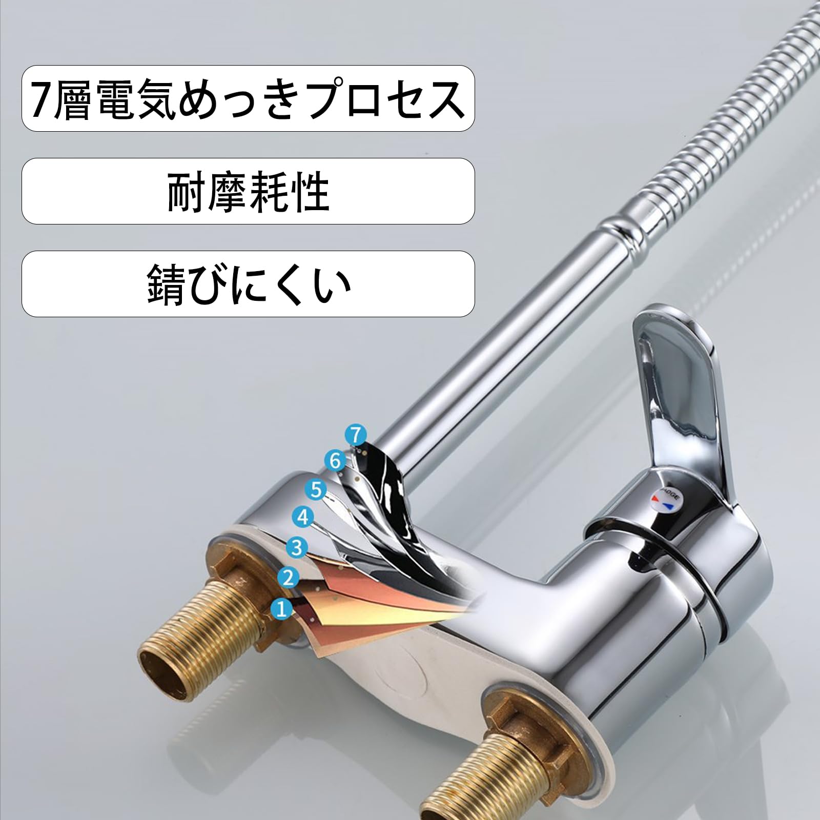 Amazon | weixiaoba 洗面水栓 2ホール 360度回転可能 洗面台 蛇口 2穴