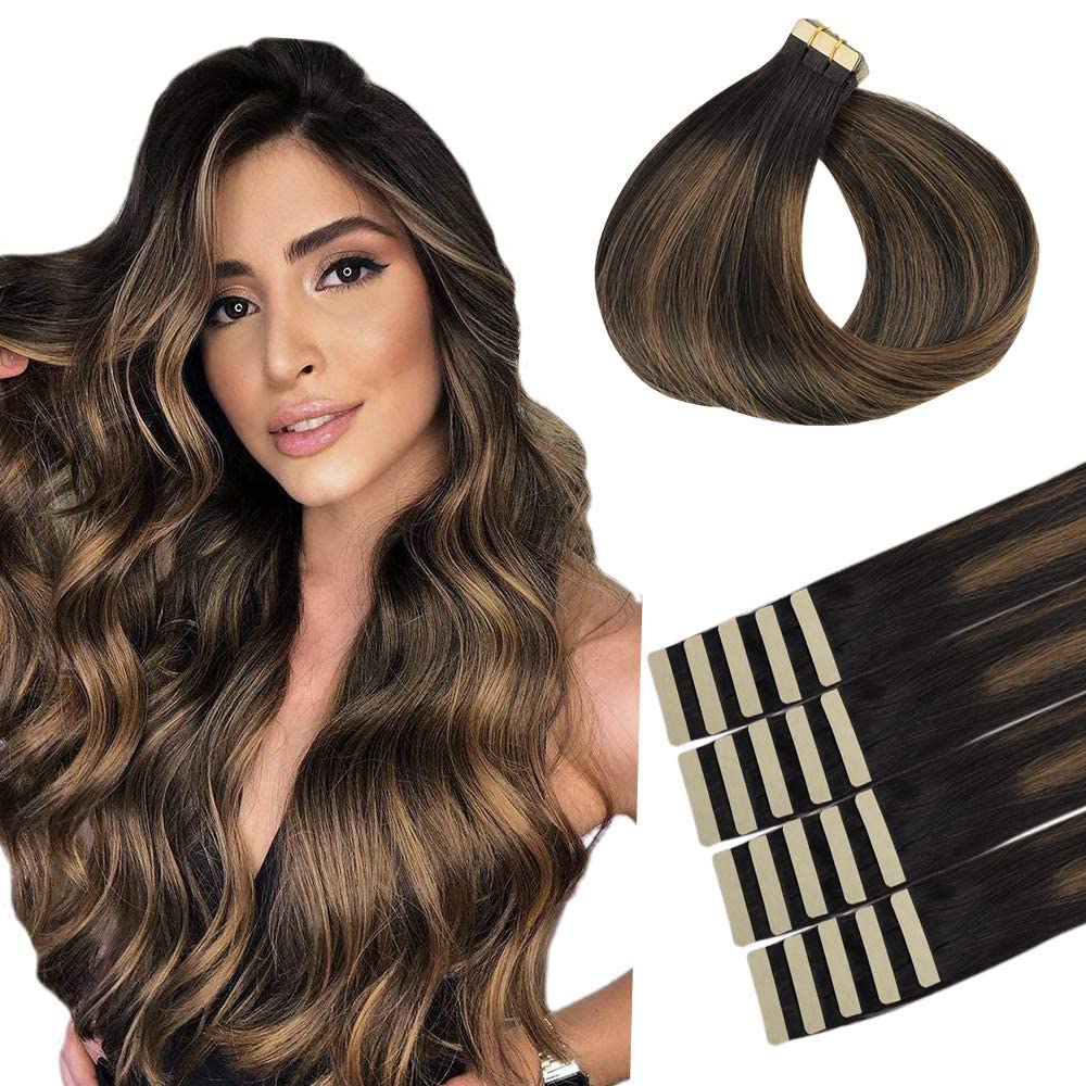HOTBANANA Tape in Hair Extensions, 22 Inch Tape in Hair