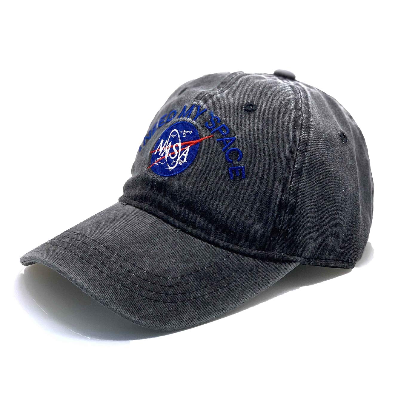 Baimore Men's Grey I Need My Space Logo Nasa Hip Hop Baseballcap Dad Hat Baseball Cap, L