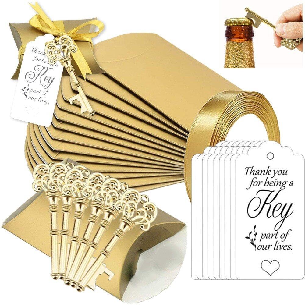 Boîte cadeau mariage utile avec clé décapsuleur pour éviter les souvenirs oubliés