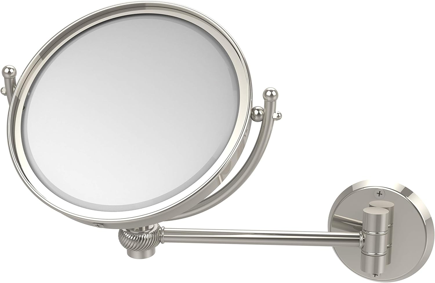 Allied Brass WM-5T/5X-BBR 8 Inch Wall Mounted 5X Magnification Make-Up Mirror, Brushed Bronze