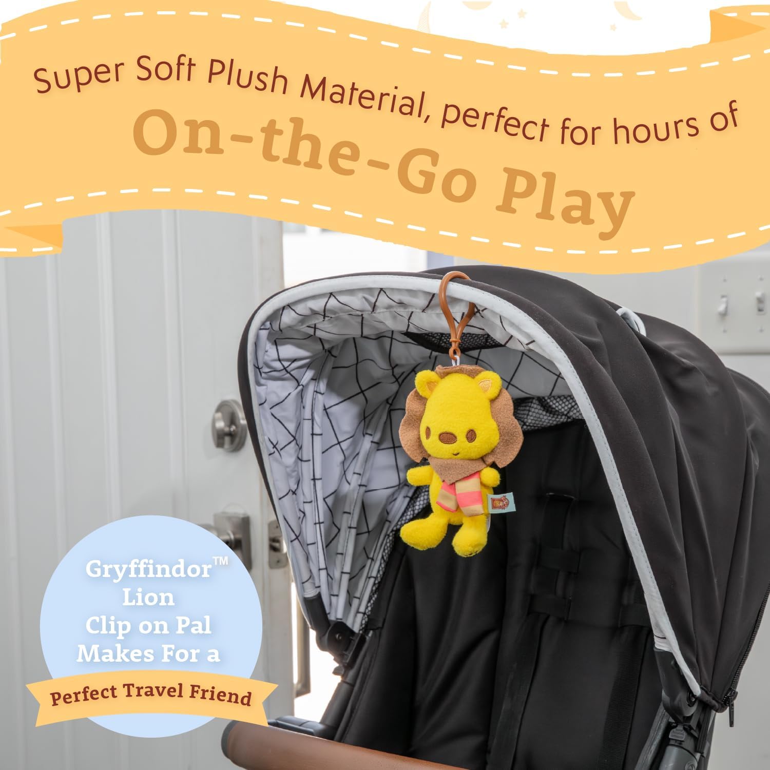 Kids Preferred - Gryffindor Lion Clip on Pal - Stimulating Harry Potter Travel Toy for Babies