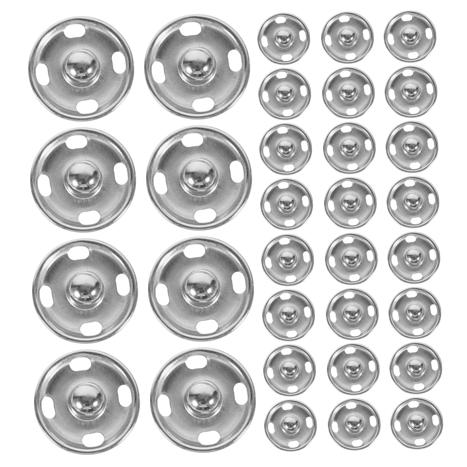SHINEOFI 750juegos Botones De Presión Metálicos De Corchetes De Para Manualidades Accesorios De Costura Para y Chaquetas Color Plata