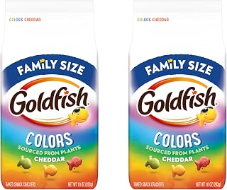 Colors Cheddar Crackers, Snack Crackers, Family Size 10 oz. Bag (Pack of 2)