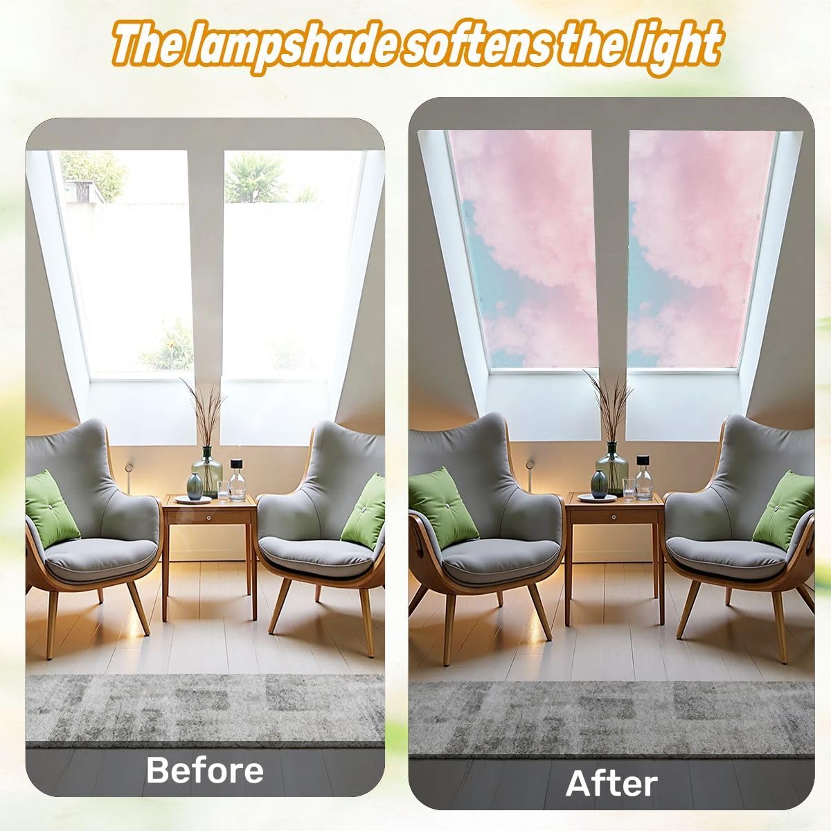 Fluorescent Light Covers for Ceiling Lights Cloud Series Colorful Cotton Candy Soft Fog Clouds Pastel Easy to Install Magnetic Light Filter for Classroom Office Hospitals School Home Decor