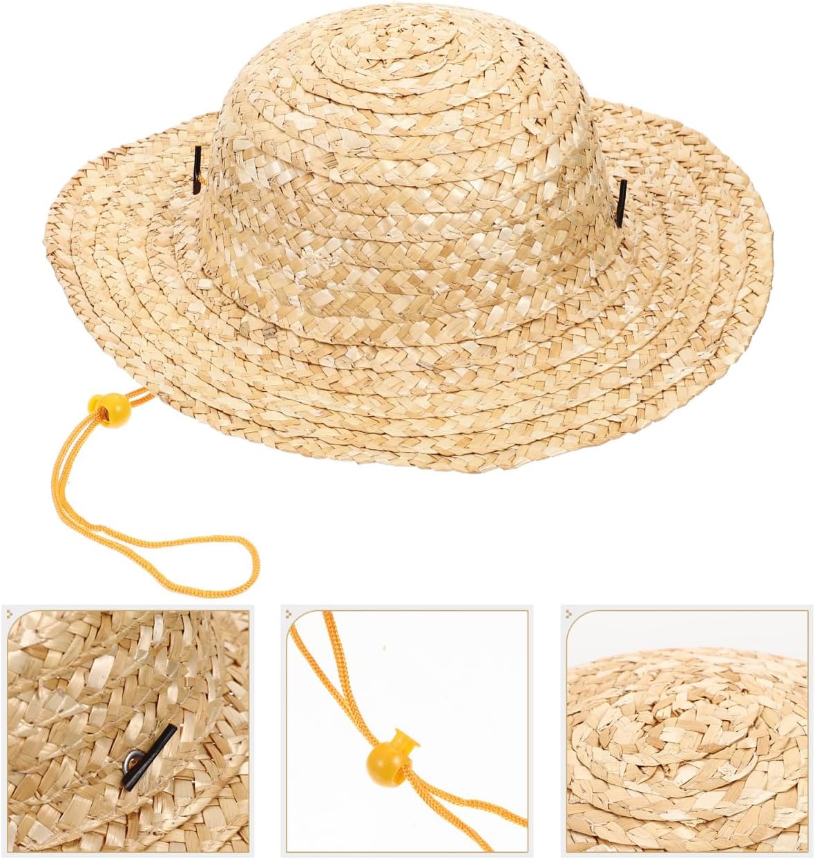 VALICLUD Kids Straw Hat Adjustable Woven Beach Hat Lightweight Breathable Sun Cap for Outdoor Fishing Gardening Party
