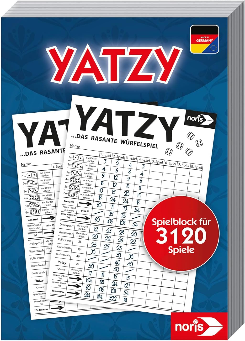 Noris Spiele 606194305 Yatzy Game Block for 3,120 Games