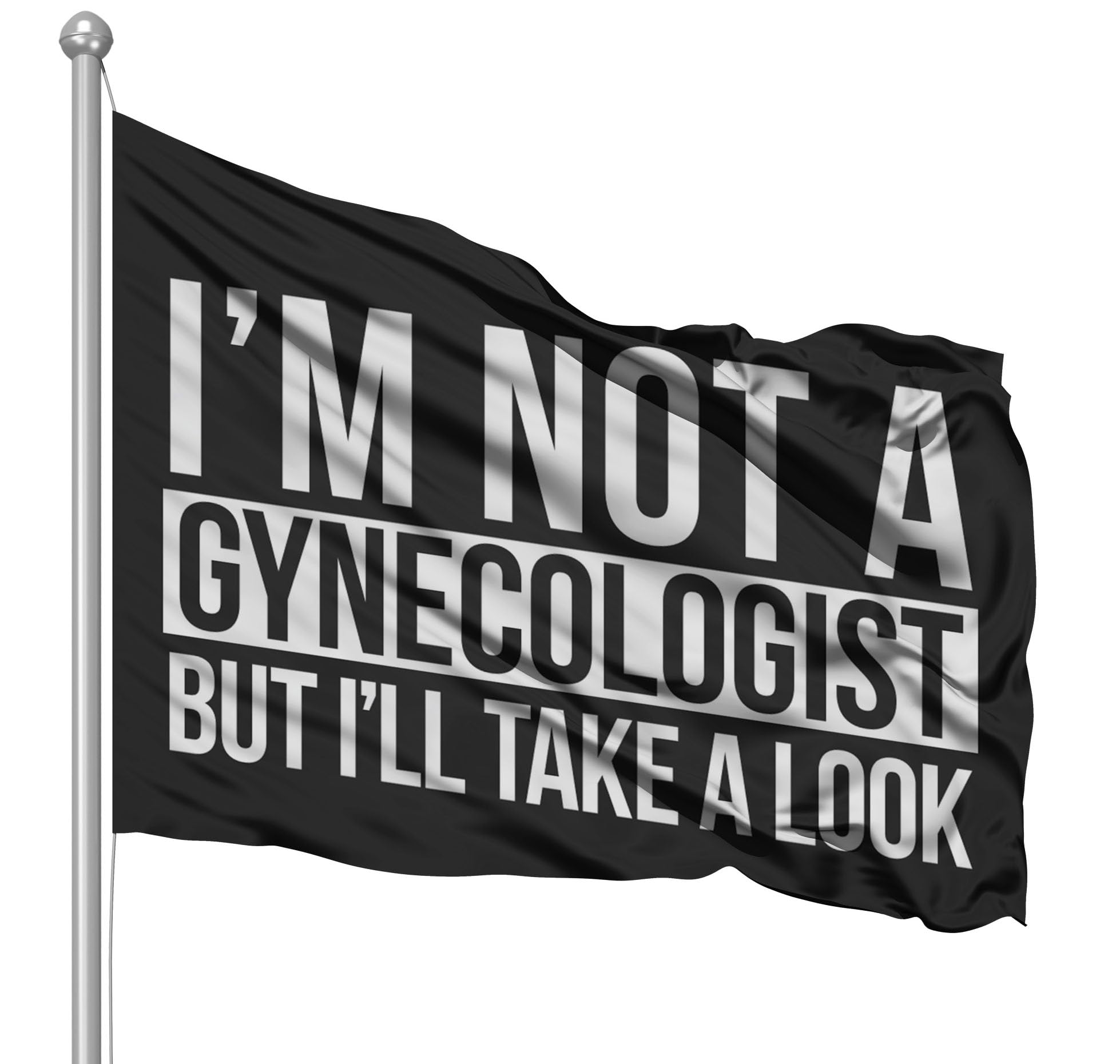 I'm Not A Gynecologist But I'll Take A Look 3x5 Feet Polyester Flag Banner College Dorm Decor Party Boating Frat Banner — image 1