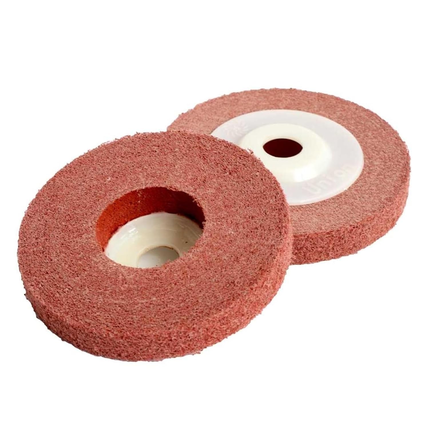 Nylon Fiber Buffing Wheels 4" Nylon Fiber Polishing Wheel Non Woven Abrasive disc 100 * 16 Grinding for Metal Ceramics Marble Craft(Brown grit 240,5pc)