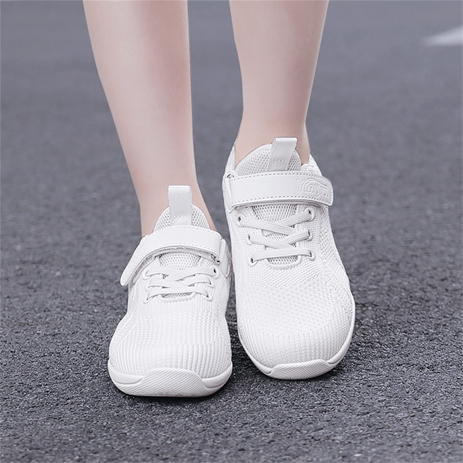 Tanzschuhe Für Mädchen Mesh Volle Sohle Gymnastik Cheerleading-Schuhe Hakenschlaufe Weicher Boden rutschfest