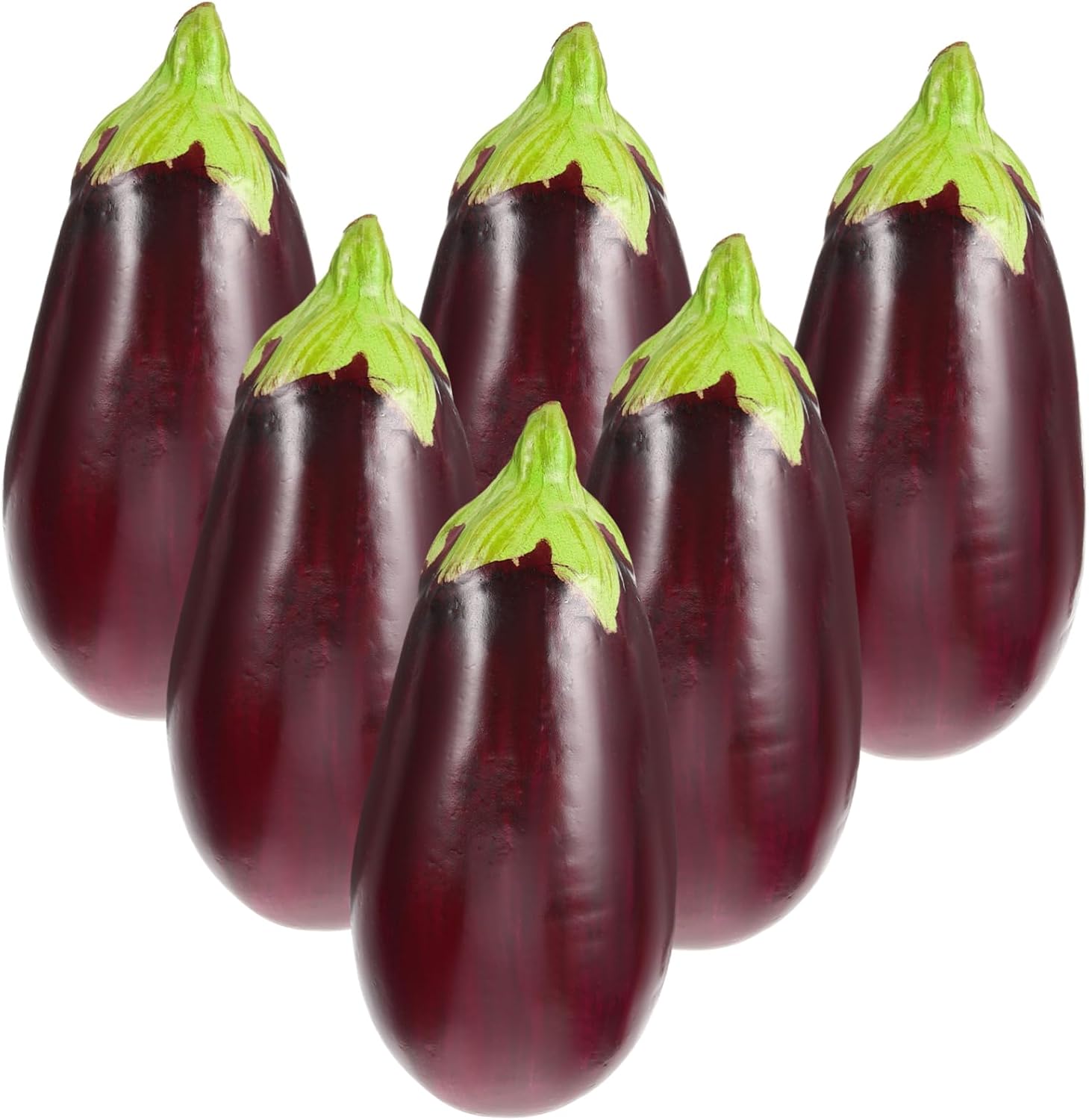Ciieeo 6pcs Simulation Eggplant Kids Playset Realistic Eggplant Fake Eggplant Decoration Faux Eggplants Vegetables Developmental Toys Food Decor for Decorations Child Foam Fruit