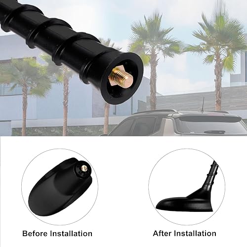 Miniatura 2 de Antena compatible con Jeep Cherokee 2011-2023, accesorios Grand Cherokee, Renegade, Compass, Liberty, Chrysler 200, Dodge Durango, Avenger, Dart,