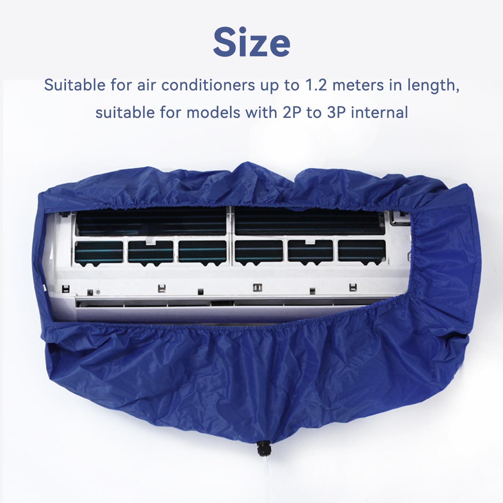 Coperchio impermeabile del condizionatore d'aria, pulizia del condizionatore d'aria spaccata borsa della copertura impermeabile Coperchio di pulizia del condizionatore d'aria Mini kit pulizia diviso