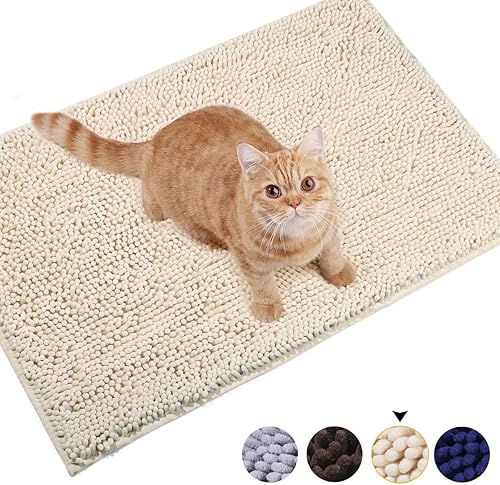 Alfombrilla Vivaglory de microfibra para arena de gatos, diseño en 3D, atrapa todo tipo de arena, de 78x50 cm ó 89x63 cm, con parte trasera