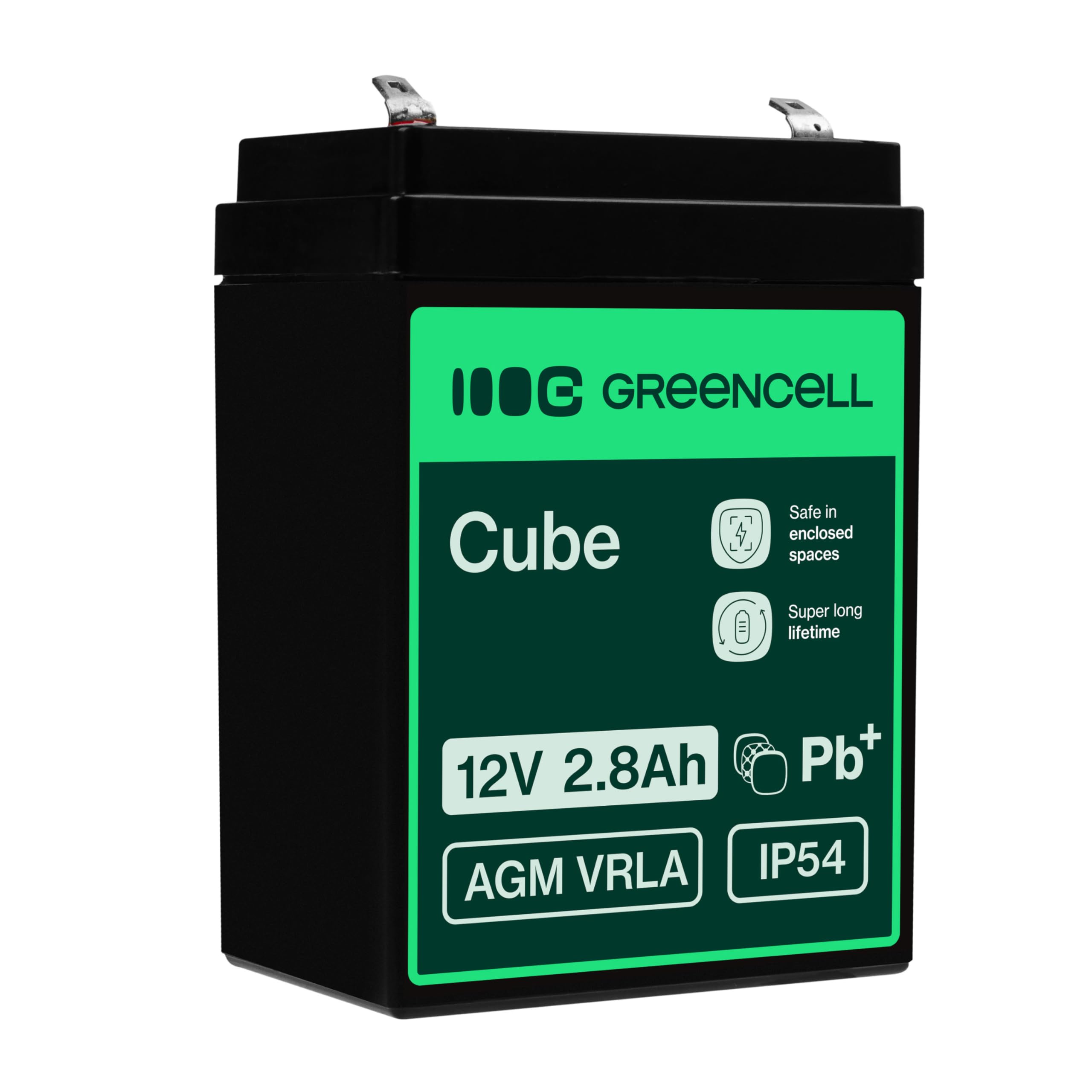 GreenCell® Batteria AGM 12V 2,8h al piombo accumulatore sigillata VRLA Senza manutezione ricaricabile Batterie di ricambio ermetica | giocattoli bambini | allarme | Falliscono | Bilancia | Recinzione