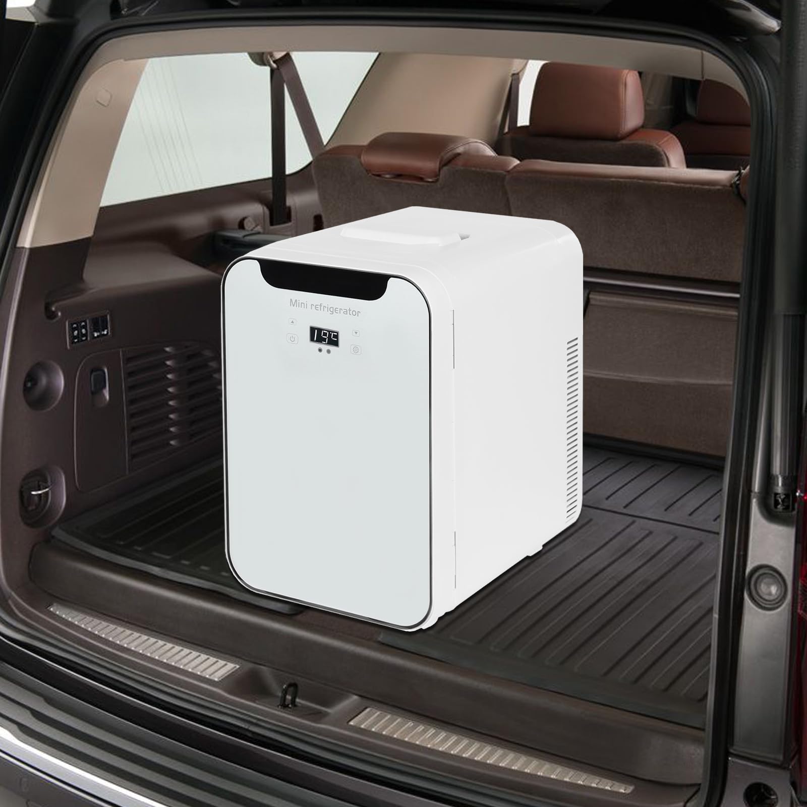 Mininevera multifunción de 20 litros con control de temperatura y pantalla LED digital, minibar, enfriamiento rápido en el enfriador, nevera pequeña, nevera para habitación, coche y oficina