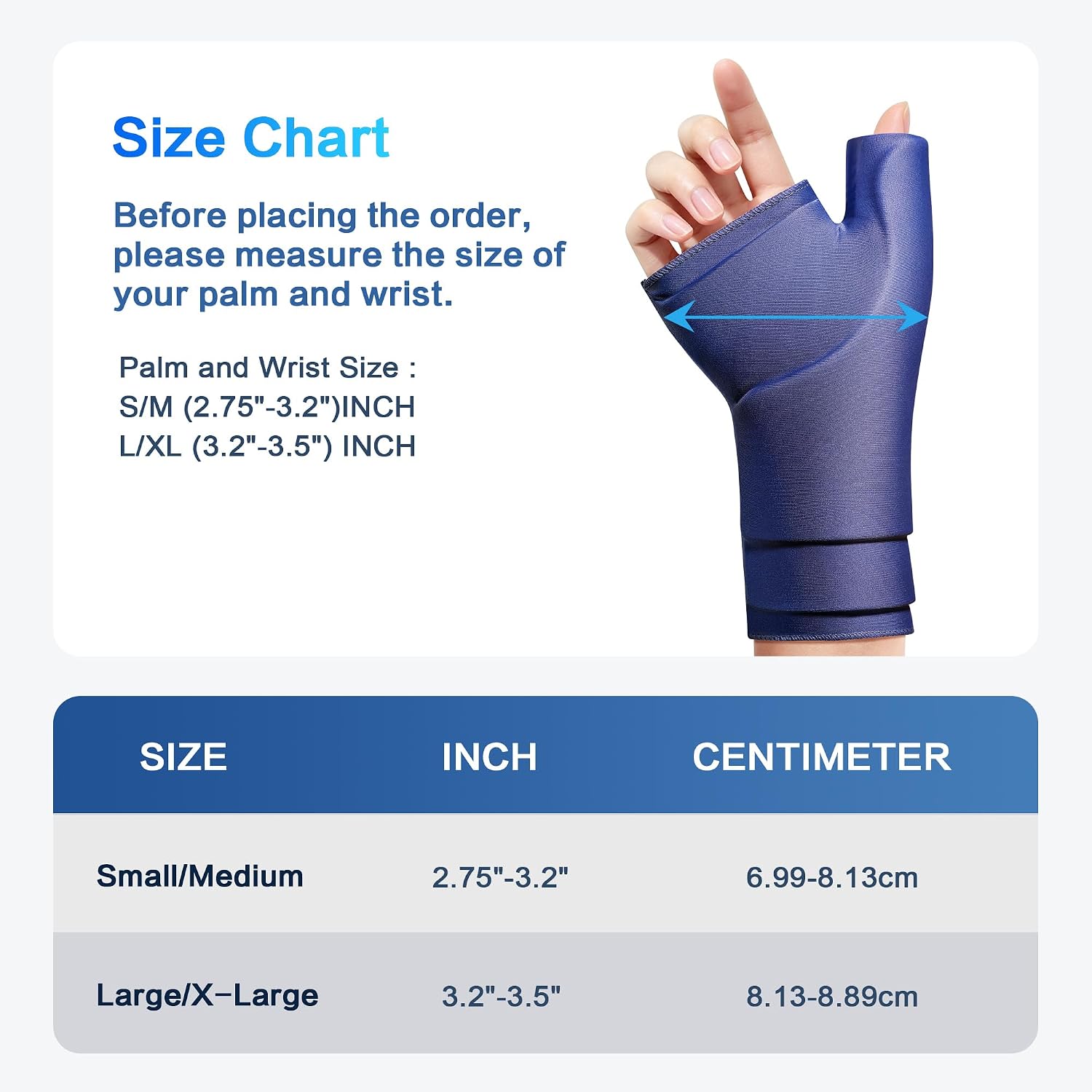 Wrist & Thumb Ice Pack Wrap- 2 Pack Upgraded Reusable Hot Cold Compress Hand Ice Pack for Carpal Tunnel Pain Relief, Tendonitis, Sports Injuries Swelling,Gift for Man&Woman, Size L/XL