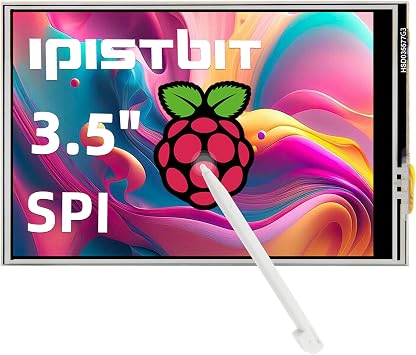 3.5 Inch Touch Screen, 480x320 TFT LCD SPI Display Panel for Raspberry Pi 5/4B/3B+/3B/2B/B+/BNo HDMI