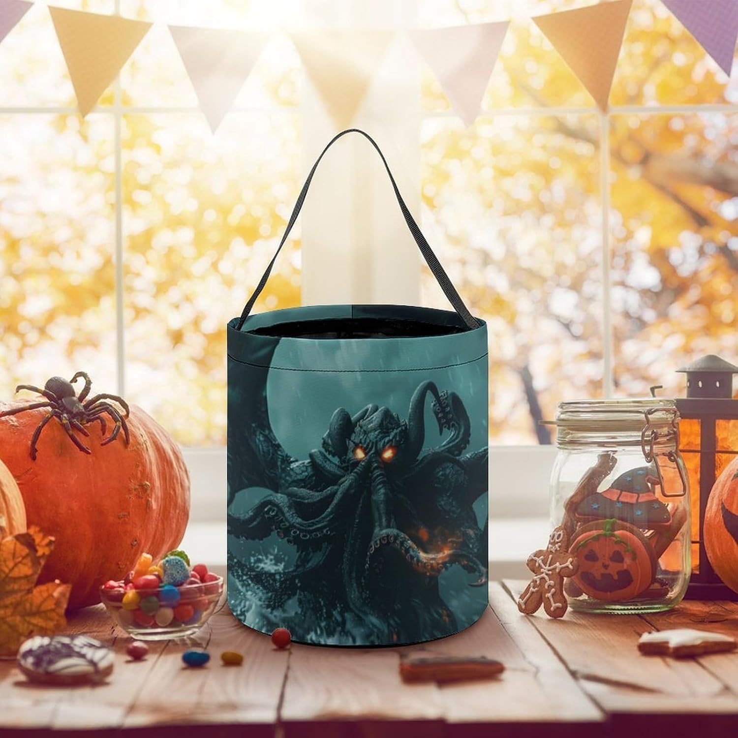 Cthulhues Monster Candy Bag Halloween Treat Goody Bags Party Basket Handbag Holiday Decor