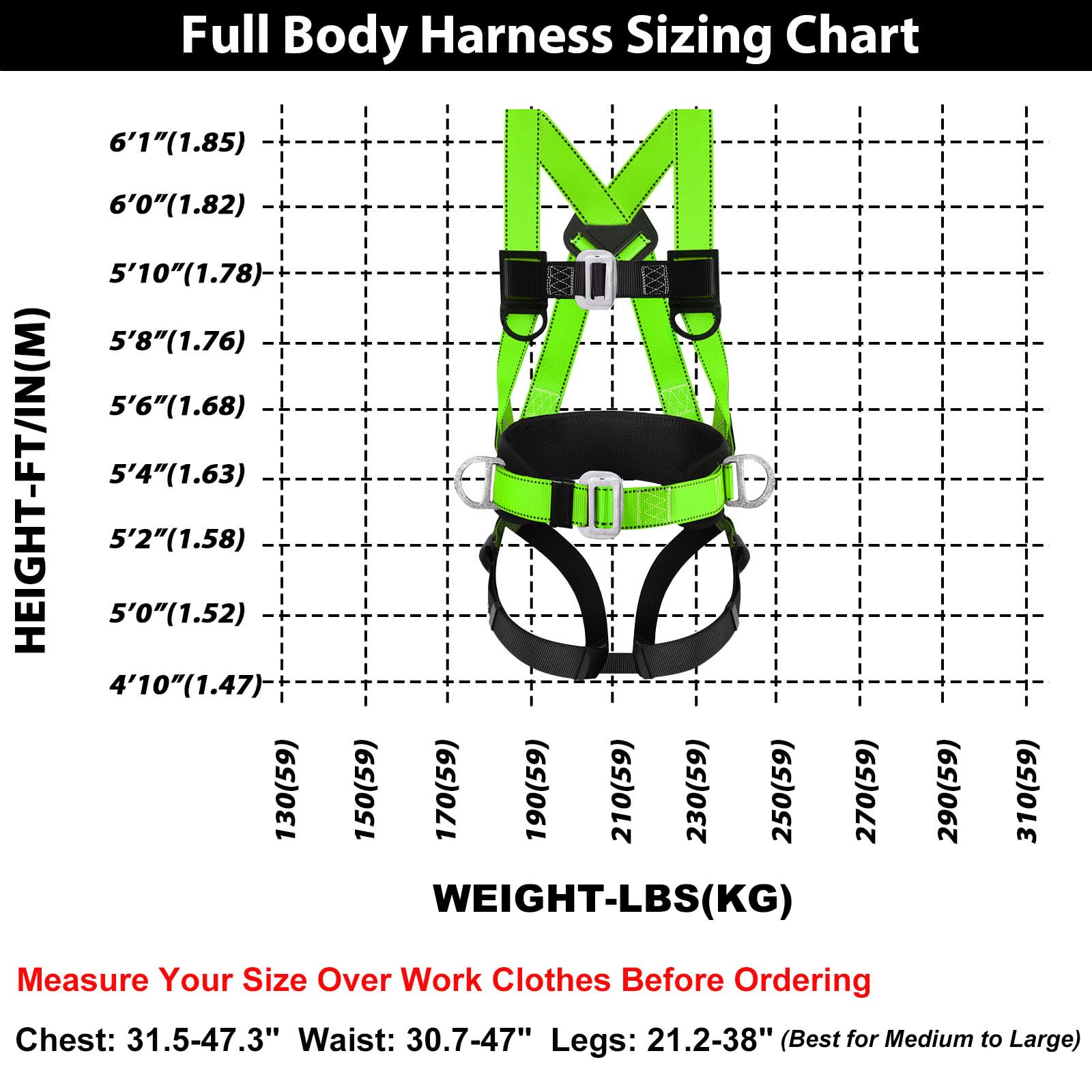 Roofing Harness - Fall Protection Kit -5