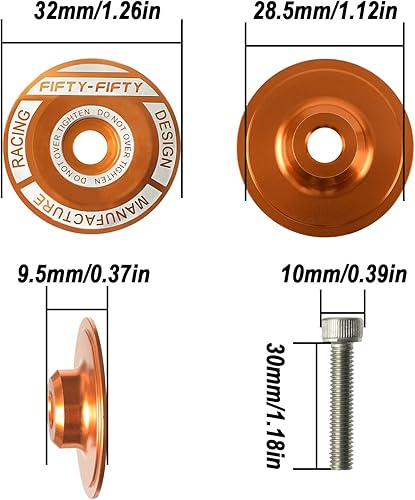 Miniatura 10 de FIFTY-FIFTY Tapa superior para auriculares de bicicleta con pernos, tapa superior de vástago 1-18 con perno para MTB, bicicleta de carretera